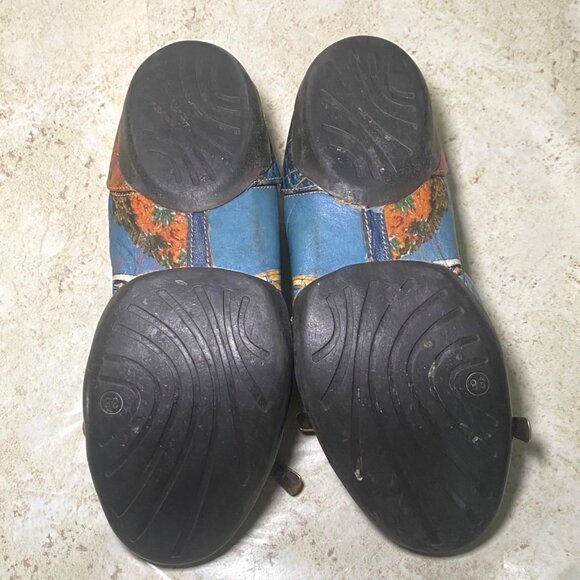 Leather Ballet Flats Artistic Scene Bow Detail Art To Wear Cottagecore Fairy - Picture 7 of 8